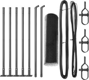 vidaXL Στύλος Περιφράξεων Γκρι 10 x 0,5 μ. (13 χλστ πλέγμα)