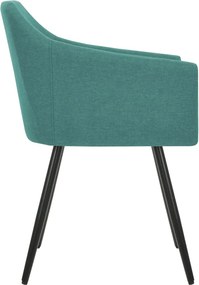 vidaXL Καρέκλες Τραπεζαρίας 2 τεμ. Πράσινες Υφασμάτινες