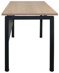 UNIT Γραφείο Μέταλλο Βαφή Μαύρο, Melamine Απόχρωση Sonoma 120x60x75cm
