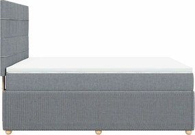 vidaXL Κρεβάτι Boxspring με Στρώμα Αν. Πράσινο 160x200εκ Υφασμάτινο