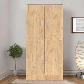 Παπουτσοθήκη - ντουλάπι Felicity χρώμα φυσικό mo 60x32x127εκ 60x32x127 εκ.
