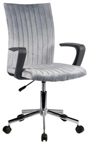Καρέκλα Γραφείου ROXY Γκρι Βελούδο 55x58x86-96cm - 14230036 - 14230036