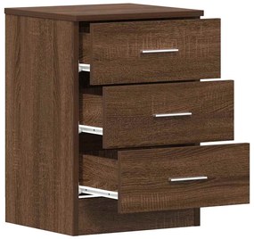 vidaXL Κομοδίνα 2 τεμ. Καφέ Δρυς από 38x35x56 Επεξεργασμένο Ξύλο