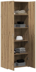 vidaXL Ψηλός μπουφές Artisan Oak 70x42.5x185 εκ. Μηχανικά επεξεργασμένο ξύλο