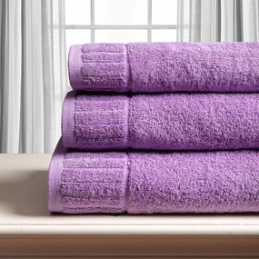 Πετσέτα Προσώπου (50x100) Silk Fashion Μελωδία 600gsm Μωβ