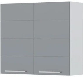 Ντουλάπι κρεμαστό Hudson V7-80-2K-Λευκό - Γκρι - 80.00Χ32.00Χ72.00cm