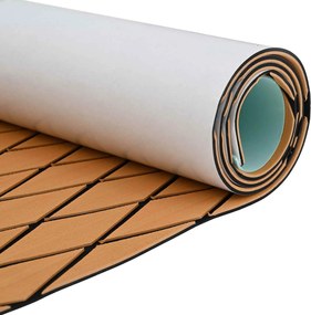 vidaXL Ματ Σκάφους Ριγέ Καφέ και Μαύρο 190 x 70 εκ EVA