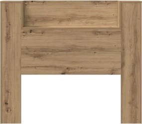 vidaXL Κεφαλάρι με Αποθήκη και LED Artisan Δρυς Επεξεργασμένο Ξύλο