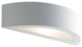 Φωτιστικό Τοίχου - Απλίκα Cortina I-CORTINA-S-AP 1xE14 30x10x7,5cm White Intec Plaster