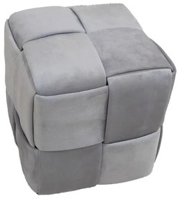 Σκαμπό Jisko Pakoworld Γκρι Βελούδο 38X38X40 εκ 257-000029 Pakoworld-257-000029-Γκρι 257-000029