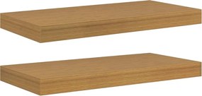 vidaXL Ράφι Τοίχου Επιτοίχιο 2 pcs Μπεζ 50 x 23,5 x 3,8 εκ