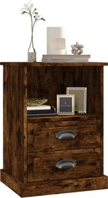 vidaXL Κομοδίνο Καπνιστή Δρυς 43x36x60 εκ.