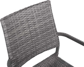 ΣΕΤ ΤΡΑΠΕΖΑΡΙΑΣ MORNER HM21195 ΤΡΑΠΕΖΙ ΜΕ 4 ΠΟΛΥΘΡΟΝΕΣ--ΓΚΡΙ