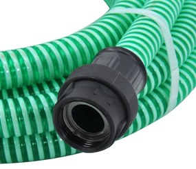 Σωλήνας Αναρρόφησης με Συνδέσεις από PVC Πράσινος 4 μ/1" PVC - Πράσινο