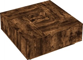 vidaXL Τραπεζάκι Σαλονιού Καπνιστή Δρυς 100x100x40 εκ Επεξεργασμ. Ξύλο