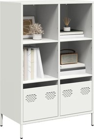 vidaXL Ντουλάπα Λευκό 68x39x103,5 εκ. από Χάλυβα