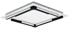 Πλαφονιέρα Οροφής D42cm LED 3000K 3400lm Λευκό-Μαύρο Eglo Zampote 900329