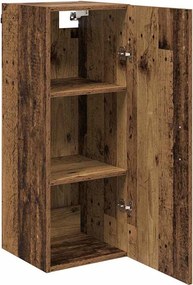 vidaXL Επιτοίχιο ντουλάπι Παλιό Ξύλο 34,5 x 34 x 90 εκ.
