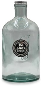 Μπουκάλι Glass Drops Storage με καπάκι (5783) Aπό 100% ανακυκλωμένο γυαλί, Xωρητικότητας 1.4L, Διαστάσεων Ø 11.5 x Υ 22 cm