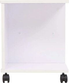 vidaXL Ραφιέρα με Ρόδες Λευκό Χρώμα 50 x 35 x 42 εκ.