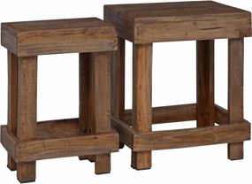 vidaXL Βάση φυτών 2 pcs Καφέ 70 x 11 x 27 εκ. Ξύλο Μαόνι