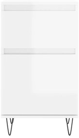 vidaXL Ντουλάπια 2 τεμ. Γυαλιστ. Λευκό 40x35x70 εκ. από Επεξεργ. Ξύλο