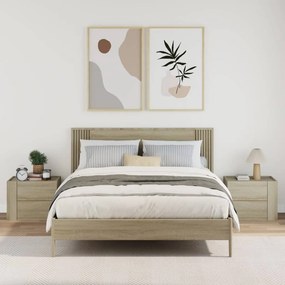vidaXL Κομοδίνα Επιτοίχια 2 τεμ. Sonoma Δρυς 45x30x35 εκ.