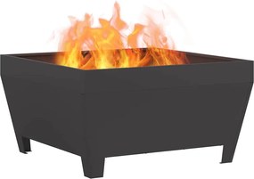 vidaXL Φωτιά Μαύρο 80 x 80 x 43 εκ. Ατσάλι