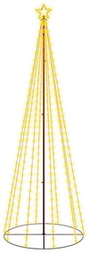 vidaXL Χριστουγεννιάτικο Δέντρο Κώνος 310 LED Θερμό Λευκό 100x300 εκ.