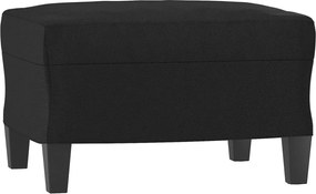 vidaXL Πολυθρόνες Σετ 3 Τεμαχίων Μαύρο Συνθετικό Δέρμα με Μαξιλάρια