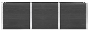 vidaXL Ζαρντινιέρα Κήπου Υπερυψωμένη Γκρι 300 x 50 x 91 εκ. από WPC