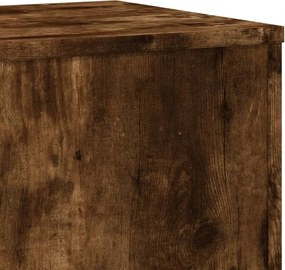 vidaXL Βάσεις Φυτών Καπνιστή Δρυς 33x33x100εκ Επεξεργασμένο Ξύλο