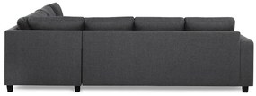 Γωνιακός Καναπές Scandinavian Choice C156, Μαύρο, Γκρι, 284x223x80cm, Πόδια: Πλαστική ύλη | Epipla1.gr