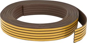 vidaXL Αυτοκόλλητη σφραγίδα παραθύρου Καφέ 8 x 2 mm 12 m EPDM αφρός