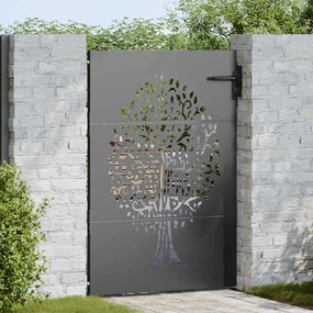 vidaXL Πύλη Κήπου Μαύρο 85 x 150 cm Ατσάλι με Επικάλυψη Πούδρας