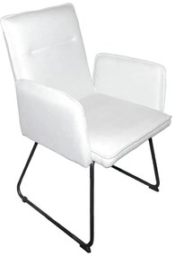 Πολυθρόνα Essential pakoworld ύφασμα μπεζ-πόδι μαύρο μεταλλικό 55.5x59x89εκ