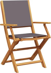 vidaXL Σετ Τραπεζαρίας Κήπου 5 τεμ. Ανθρακί Ύφασμα/Μασίφ Πεύκου