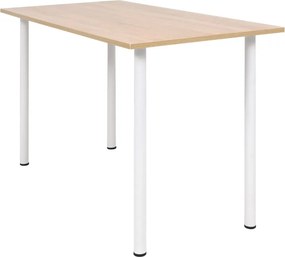 vidaXL Τραπεζαρία Χρώμα Δρυός και Λευκό 120 x 60 x 73 εκ.