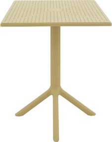 Τραπέζι Groovy pakoworld pp διατρητο cappuccino 60x60x76εκ