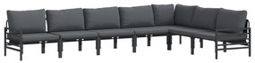 vidaXL Σετ Καναπέ Κήπου 7 pcs Ανθρακί Ατσάλι