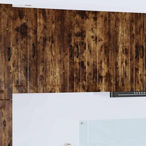 vidaXL Κρεμαστό ντουλάπι κουζίνας Καπνιστό Δρύς 80 x 31 x 80 εκ.