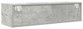 vidaXL Κομμάτι Τηλεόρασης Γκρι Σκυρόδεμα 100x31x25,5 εκ Επεξεργασμένο Ξύλο