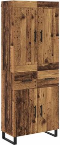 vidaXL Highboard 2 pcs Παλιό ξύλο 69,5 x 34 x 180 εκ.