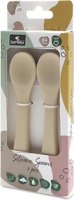 SILICONE SPOONS 2PCS NATURAL BEIGE