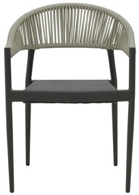 Τραπεζαρία Elation-Kliton A σετ 5τεμ αλουμίνιο σε ανθρακί απόχρωση 150x80x74εκ 150x80x74 εκ.