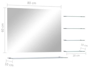 ΚΑΘΡΕΦΤΗΣ ΤΟΙΧΟΥ ΑΣΗΜΙ 80 X 60 ΕΚ. ΜΕ 5 ΡΑΦΙΑ 249445