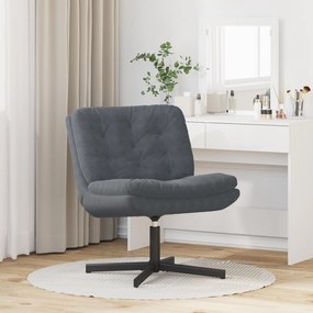 vidaXL Γυριστή Χαλαρωτική Καρέκλα Σκούρο γκρι 63 x 75 x 76 εκ Βελούδο