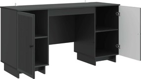 vidaXL Γραφείο Μαύρο Επεξεργασμένο Ξύλο 142,5 x 50 x 75 εκ.
