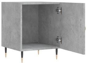 vidaXL Κομοδίνα 2 τεμ. Γκρι Σκυροδέμ. 40 x 40 x 50 από Επεξεργ. Ξύλο