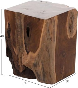 ΣΚΑΜΠΟ ΜΑΣΙΦ ΞΥΛΟ ΤEAK ΦΥΣΙΚΟ HM7721 30X30X40YΕΚ.